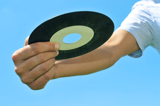 young man throwing a disc