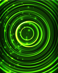 Neon circles abstract background