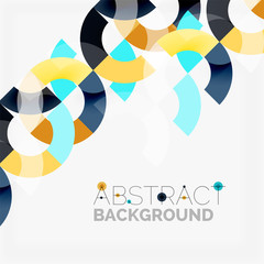 Obraz premium Colorful rings on grey background, modern geometric pattern design