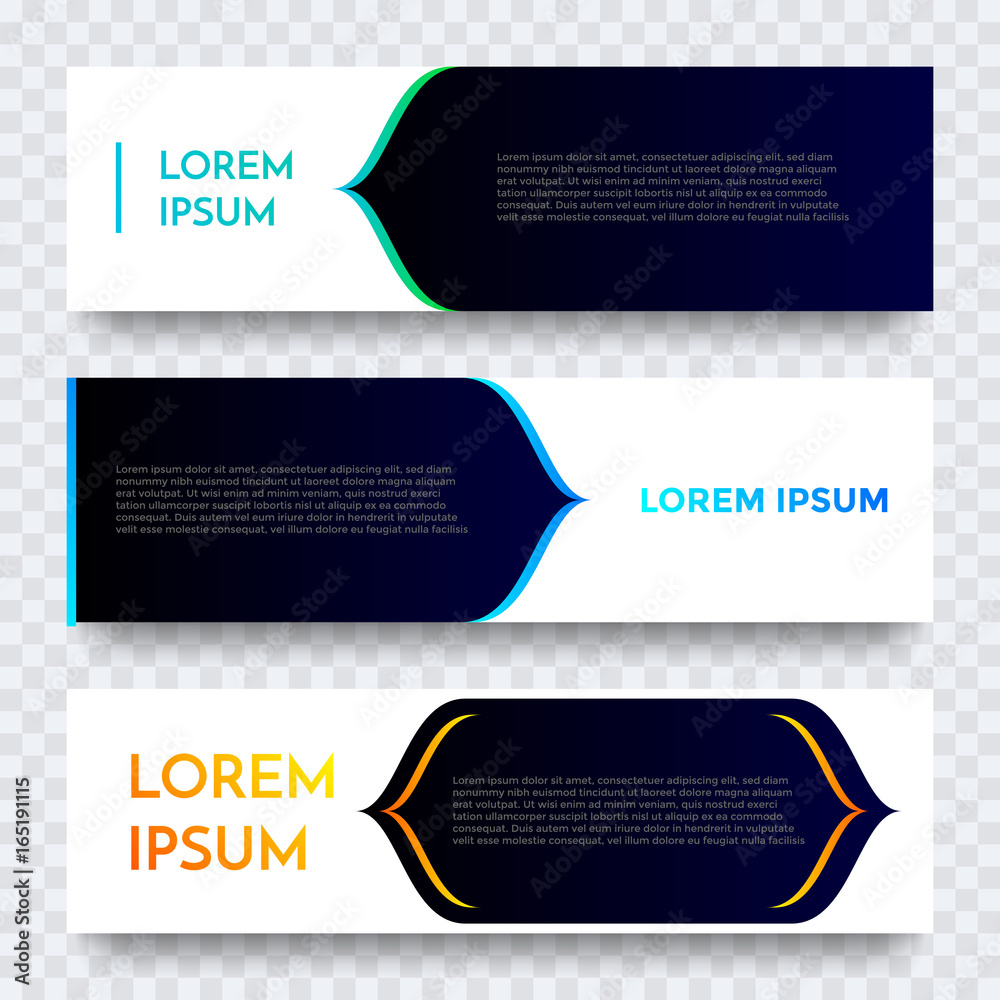 Aufkleber Abstract geometric web banner vector gradient template