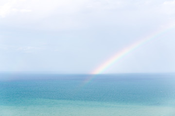 rainbow over the sea