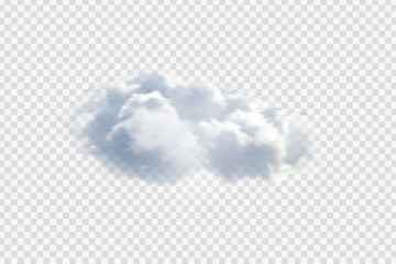 Vector realistic isolated cloud on the transparent background. - obrazy, fototapety, plakaty