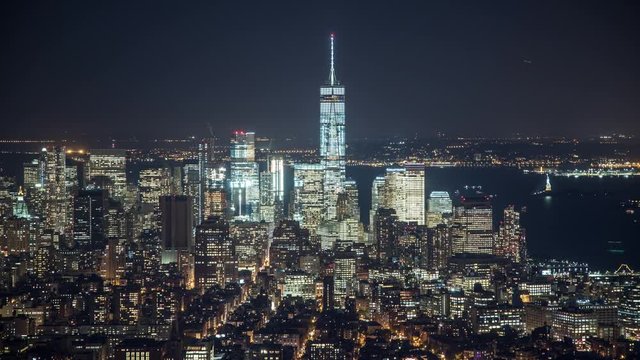 Empire State buildings view Night timelapse