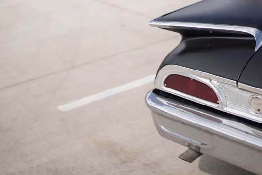 Closeup of 60s car tail light