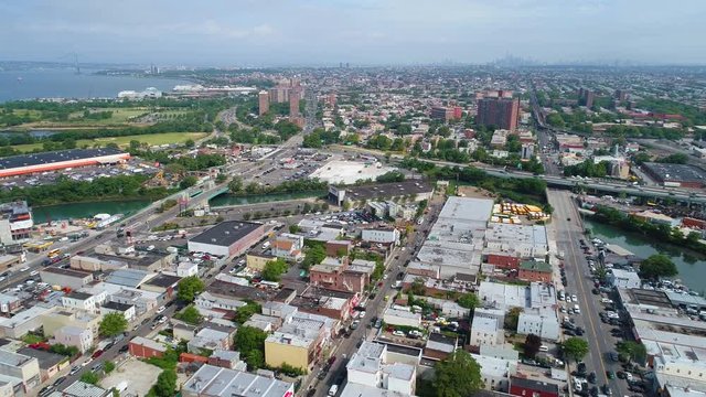 Aerial video Gravesend Brooklyn NY 4k