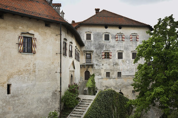 Fototapeta na wymiar Bled Castle (Blejski grad) in Bled. Slovenia