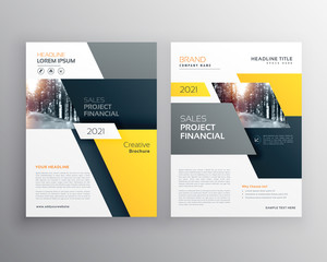 modern geometric business brochure flyer poster template design