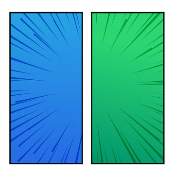 Blue And Green Comic Style Banner Design