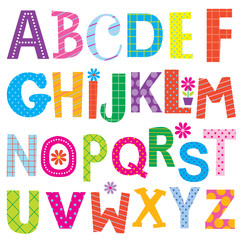 Decoration alphabet with colorful design 