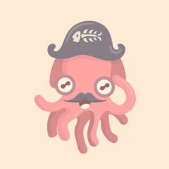 Cute octopus cartoon.