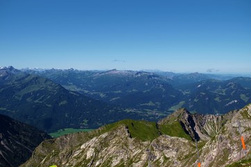 Fototapeta na wymiar Berge Alpen Oberstdorf Deutschland Österreich