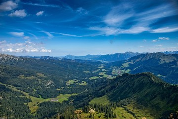 Fototapeta na wymiar Berge Alpen Oberstdorf Deutschland Österreich