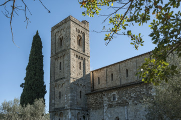 The Romanesque Abbey of Sant Antimo is a former Benedictine monastery in the comune of Montalcino,...