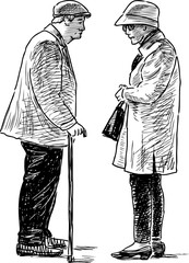 The old townspeople talking