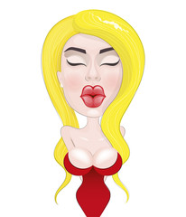 Young girl sent air kiss