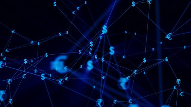  00:02 | 00:20 1&times;  Animation depicting the interconnection of currencies. Global economy concept.