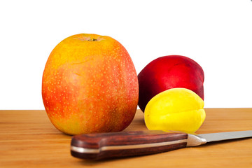 Nectarine, Apple, plum