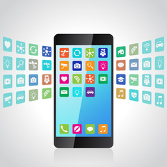Select applications to download and install on smartphone
