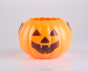 Halloween lantern or Halloween Jack O' lantern on a background.
