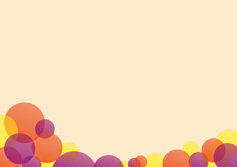 abstract presentation background with violet, orange and yellow circles