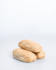 bread or oat bread on the background.