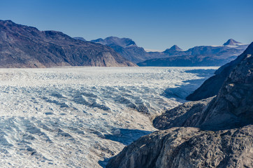 Glacier in a sunny day near Narsarsuaq