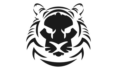 Silhouette of lion head logo