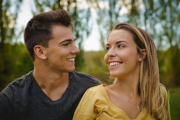 Naklejka premium The joy of being in love