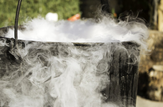 Magic cauldron smoke