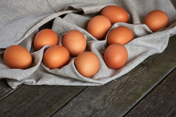 Eggs on the vintage table