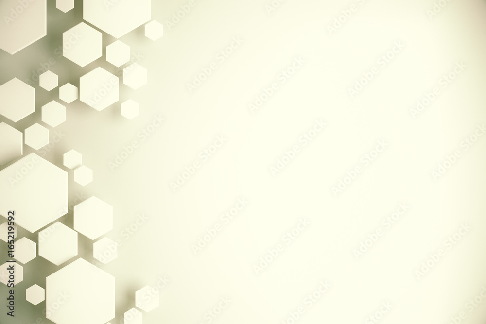 Poster Light hexagonal background