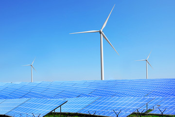 Windmill in summer field