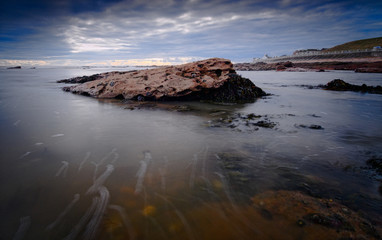 Colourful Evening Coast in Arbroath, Scotland