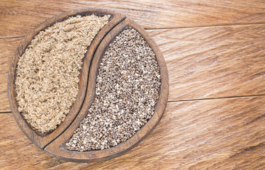 Seeds and chia powder - Salvia hispanica