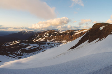Obraz premium Beautiful colorful sunset from Panorama Ridge