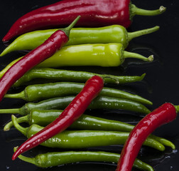 Colorful fruits and vegetables black arkapland