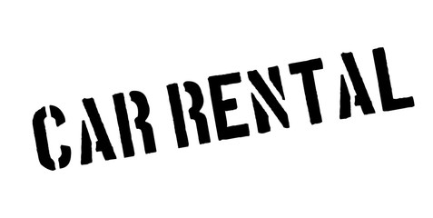 Car Rental rubber stamp. Grunge design with dust scratches. Effects can be easily removed for a clean, crisp look. Color is easily changed.