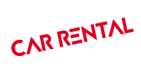 Car Rental rubber stamp. Grunge design with dust scratches. Effects can be easily removed for a clean, crisp look. Color is easily changed.