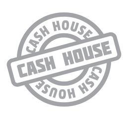 Cash House rubber stamp. Grunge design with dust scratches. Effects can be easily removed for a clean, crisp look. Color is easily changed.