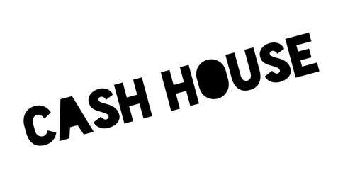 Cash House rubber stamp. Grunge design with dust scratches. Effects can be easily removed for a clean, crisp look. Color is easily changed.