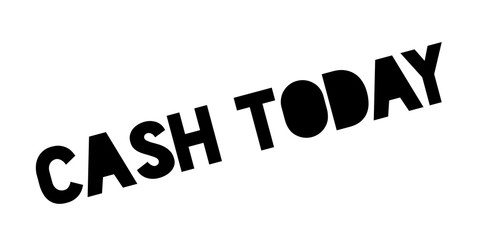 Cash Today rubber stamp. Grunge design with dust scratches. Effects can be easily removed for a clean, crisp look. Color is easily changed.