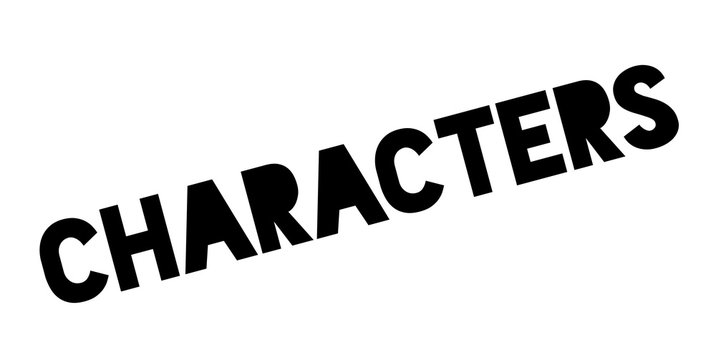 Characters rubber stamp. Grunge design with dust scratches. Effects can be easily removed for a clean, crisp look. Color is easily changed.