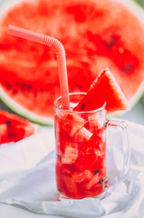 Watermelon cocktail. Refreshing drink