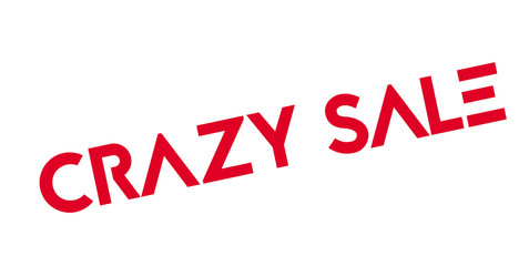 Crazy Sale rubber stamp. Grunge design with dust scratches. Effects can be easily removed for a clean, crisp look. Color is easily changed.