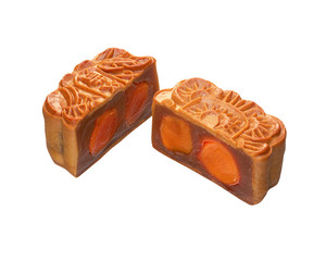 Lotus double yolk moon cake