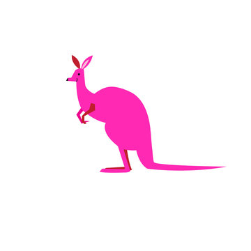 Vector symbol of a kangaroo