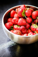 Bowl of fresh strawberries