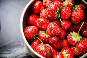 Bowl of fresh strawberries