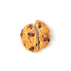 homemade cookies on white background