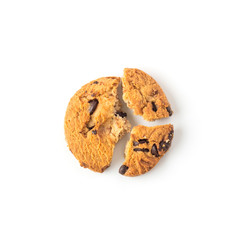 homemade cookies on white background